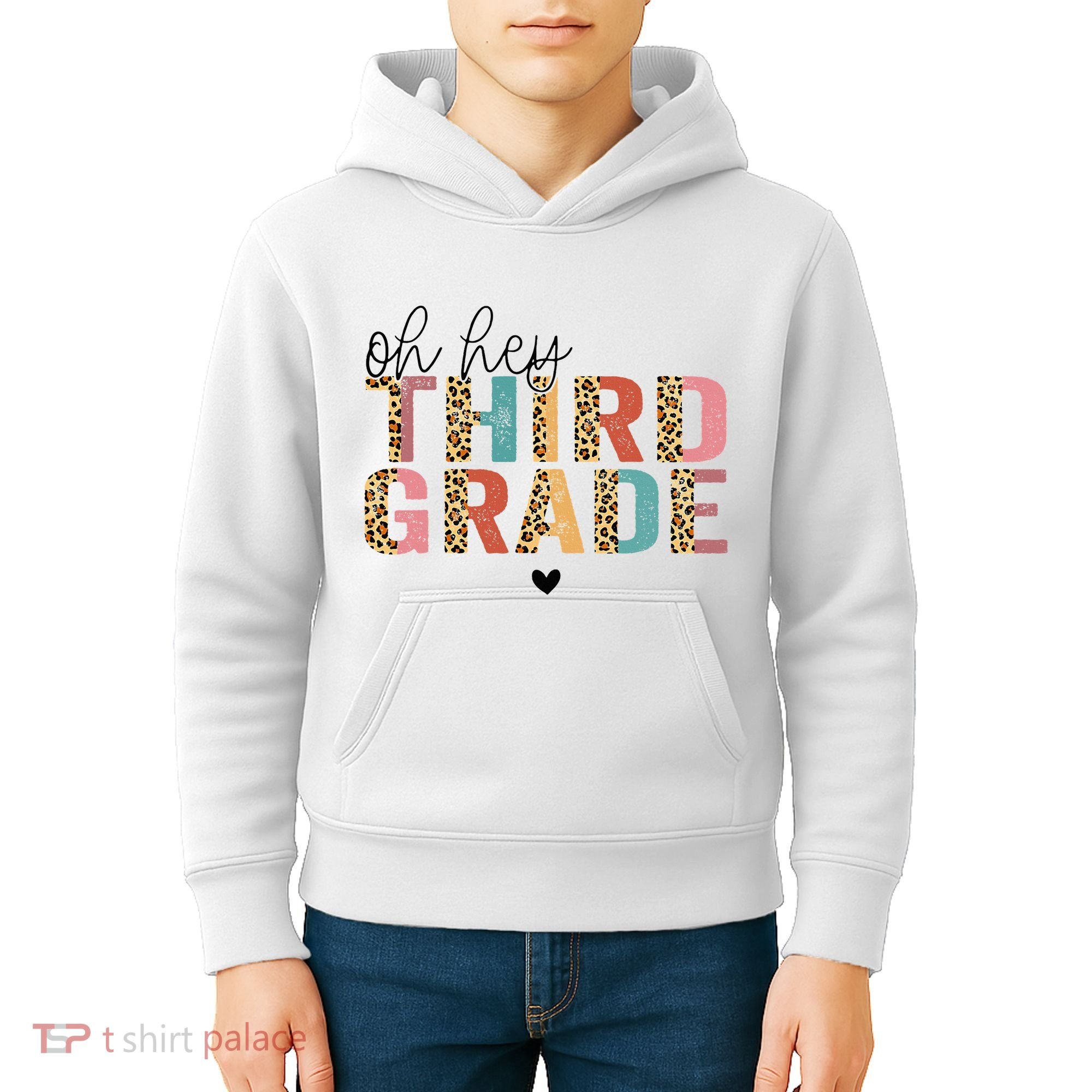 Back To School Oh Hey Third Grade First Day Teacher Student Kids Hoodie