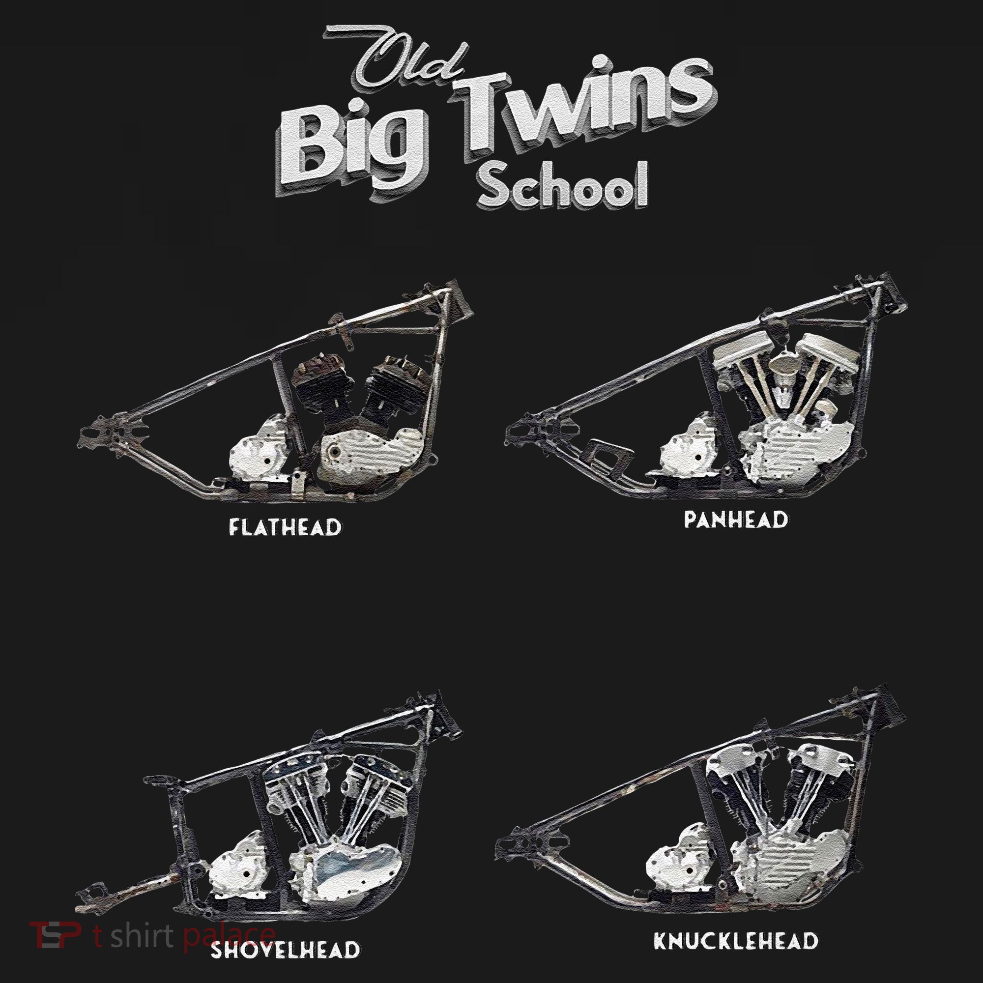 Big Twins Shovelhead Knucklehead Panhead Flathead Hd V Twin Premium Women's T-Shirt