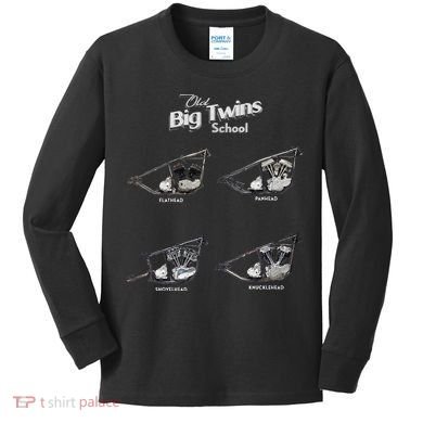 Big Twins Shovelhead Knucklehead Panhead Flathead Hd V Twin Premium Kids Long Sleeve Shirt