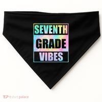 Back To School 7th Grade Vibes First Day Of School Teachers USA-Made Doggie Bandana thumb 0