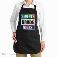 Back To School 7th Grade Vibes First Day Of School Teachers Apron thumb 2