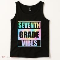 Back To School 7th Grade Vibes First Day Of School Teachers Tank Top thumb 2