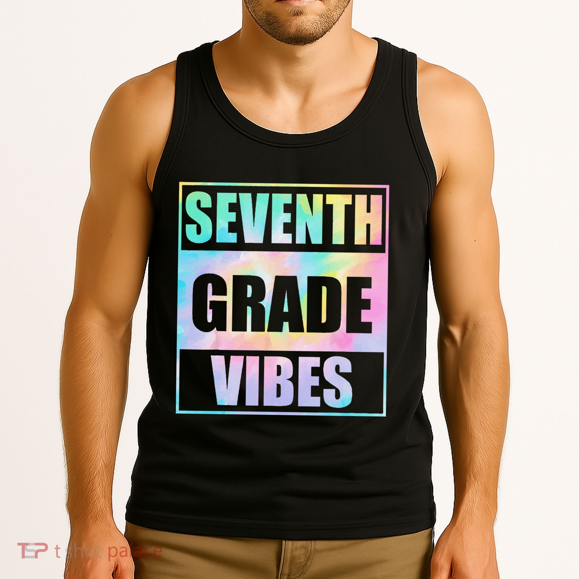Back To School 7th Grade Vibes First Day Of School Teachers Tank Top