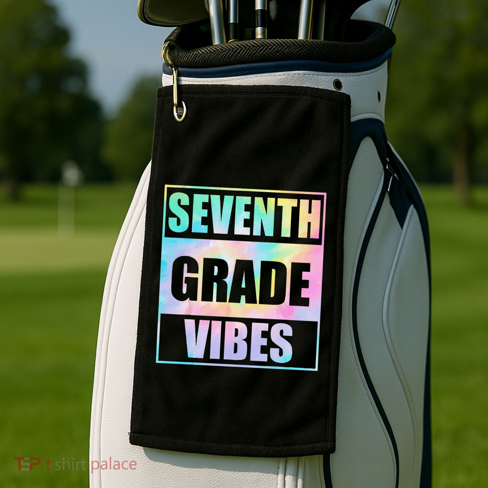 Back To School 7th Grade Vibes First Day Of School Teachers Golf Towel
