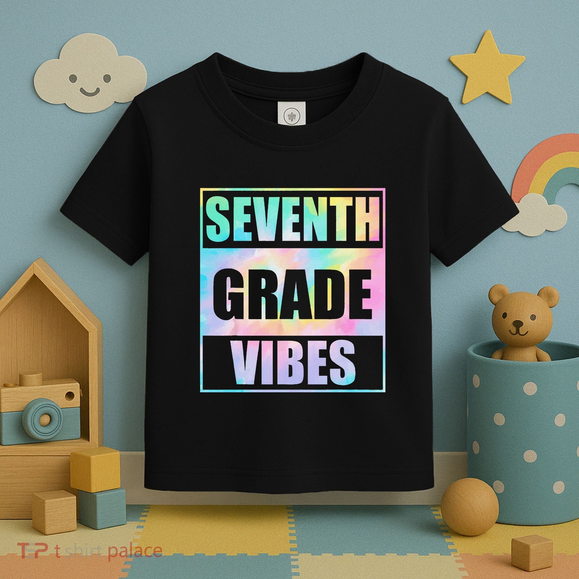 Back To School 7th Grade Vibes First Day Of School Teachers Toddler T-Shirt