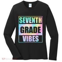 Back To School 7th Grade Vibes First Day Of School Teachers Women's Long Sleeve Shirt thumb 0