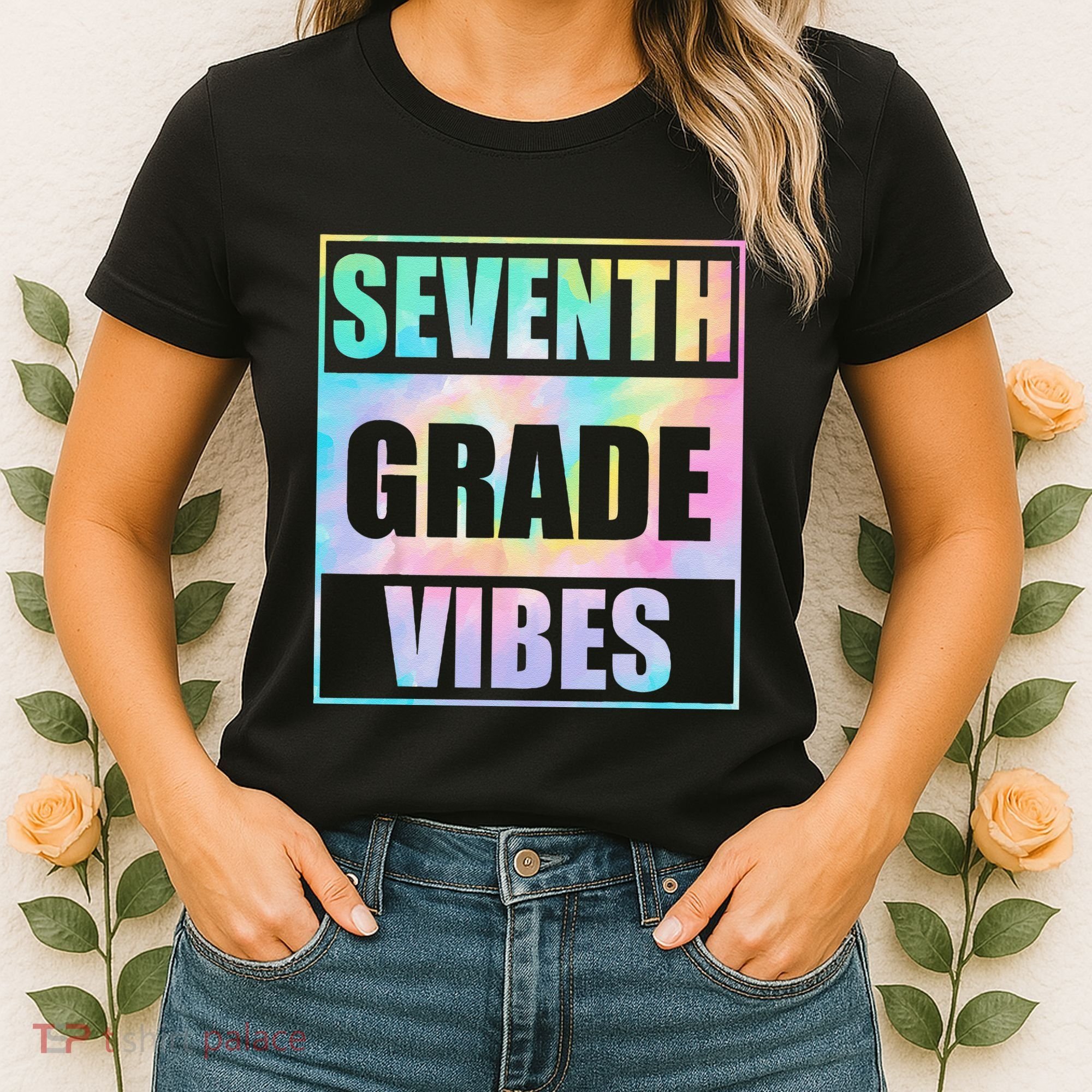 Back To School 7th Grade Vibes First Day Of School Teachers Women's T-Shirt