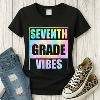 Back To School 7th Grade Vibes First Day Of School Teachers Women's T-Shirt thumb 3