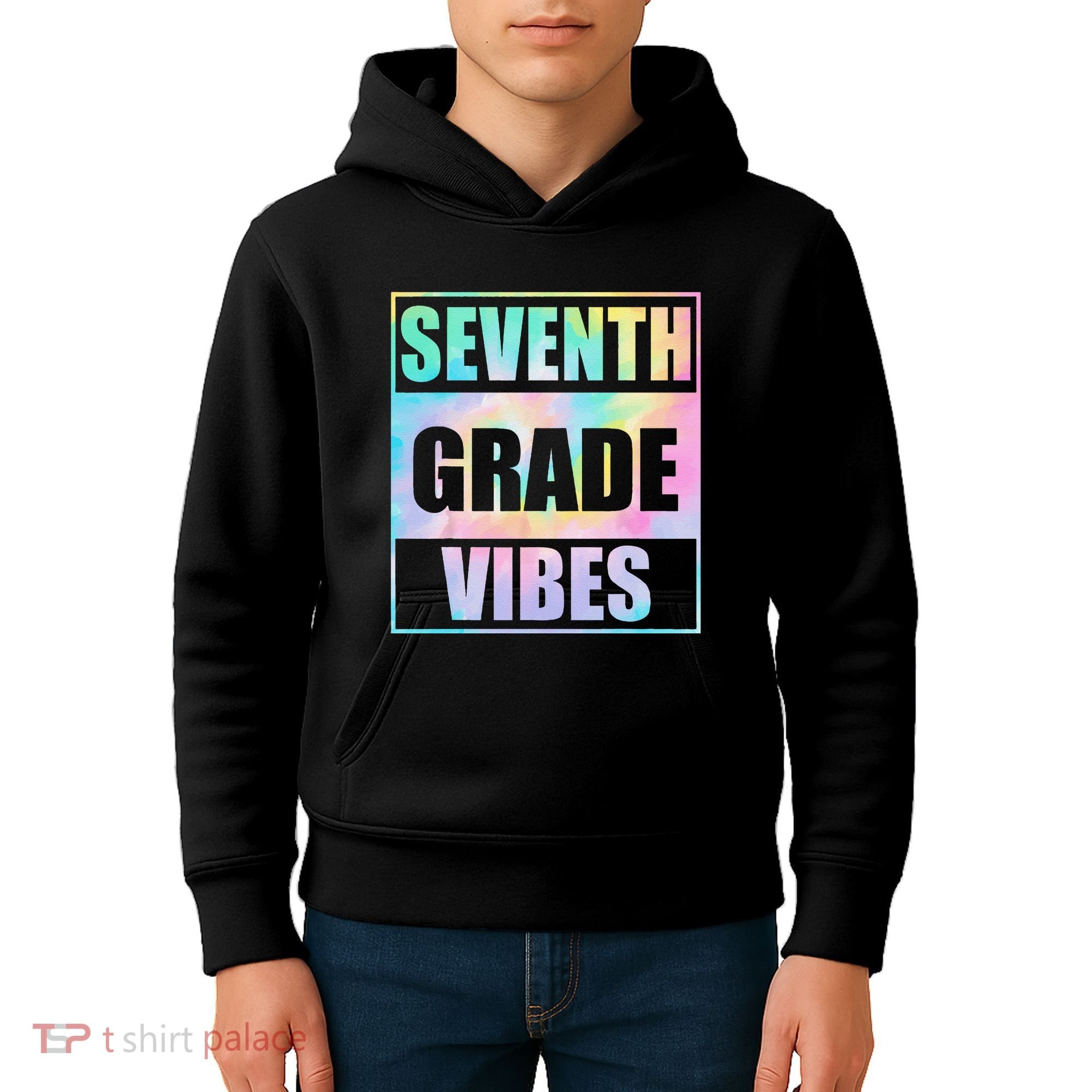Back To School 7th Grade Vibes First Day Of School Teachers Kids Hoodie