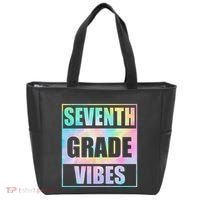 Back To School 7th Grade Vibes First Day Of School Teachers Tote Bag thumb 0