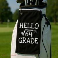 Back To School 8th Grade Square Root Of 64 Math Teacher Golf Towel thumb 2