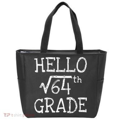 Back To School 8th Grade Square Root Of 64 Math Teacher Tote Bag