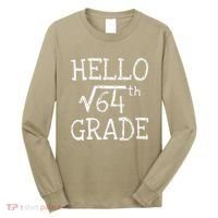 Back To School 8th Grade Square Root Of 64 Math Teacher Long Sleeve Shirt thumb 0