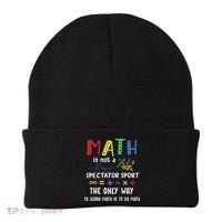 Back To School Math Is Not A Spectator Sport Math Teacher Beanie thumb 0