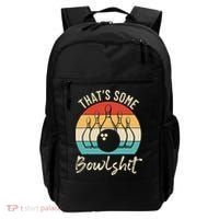 Bowling Thats Some Bowlshit Retro Bowling Lovers Bowler Backpack thumb 0