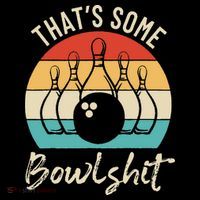 Bowling Thats Some Bowlshit Retro Bowling Lovers Bowler Mousepad thumb 1