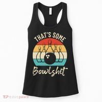Bowling Thats Some Bowlshit Retro Bowling Lovers Bowler Women's Tank Top thumb 0
