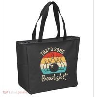 Bowling Thats Some Bowlshit Retro Bowling Lovers Bowler Tote Bag thumb 2