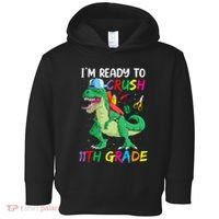 Back To School For Ready To Crush 11th Grade Rex Toddler Hoodie thumb 0