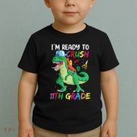 Back To School For Ready To Crush 11th Grade Rex Toddler T-Shirt thumb 2