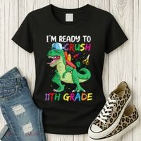 Back To School For Ready To Crush 11th Grade Rex Women's T-Shirt thumb 3
