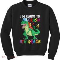 Back To School For Ready To Crush 11th Grade Rex Kids Sweatshirt thumb 0