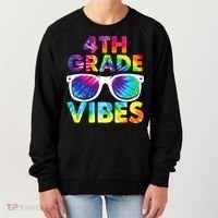 Back To School Funny 4th Grade Vibes First Day Teacher Women's Sweatshirt thumb 0