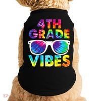 Back To School Funny 4th Grade Vibes First Day Teacher Doggie Tank thumb 0