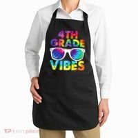 Back To School Funny 4th Grade Vibes First Day Teacher Apron thumb 2