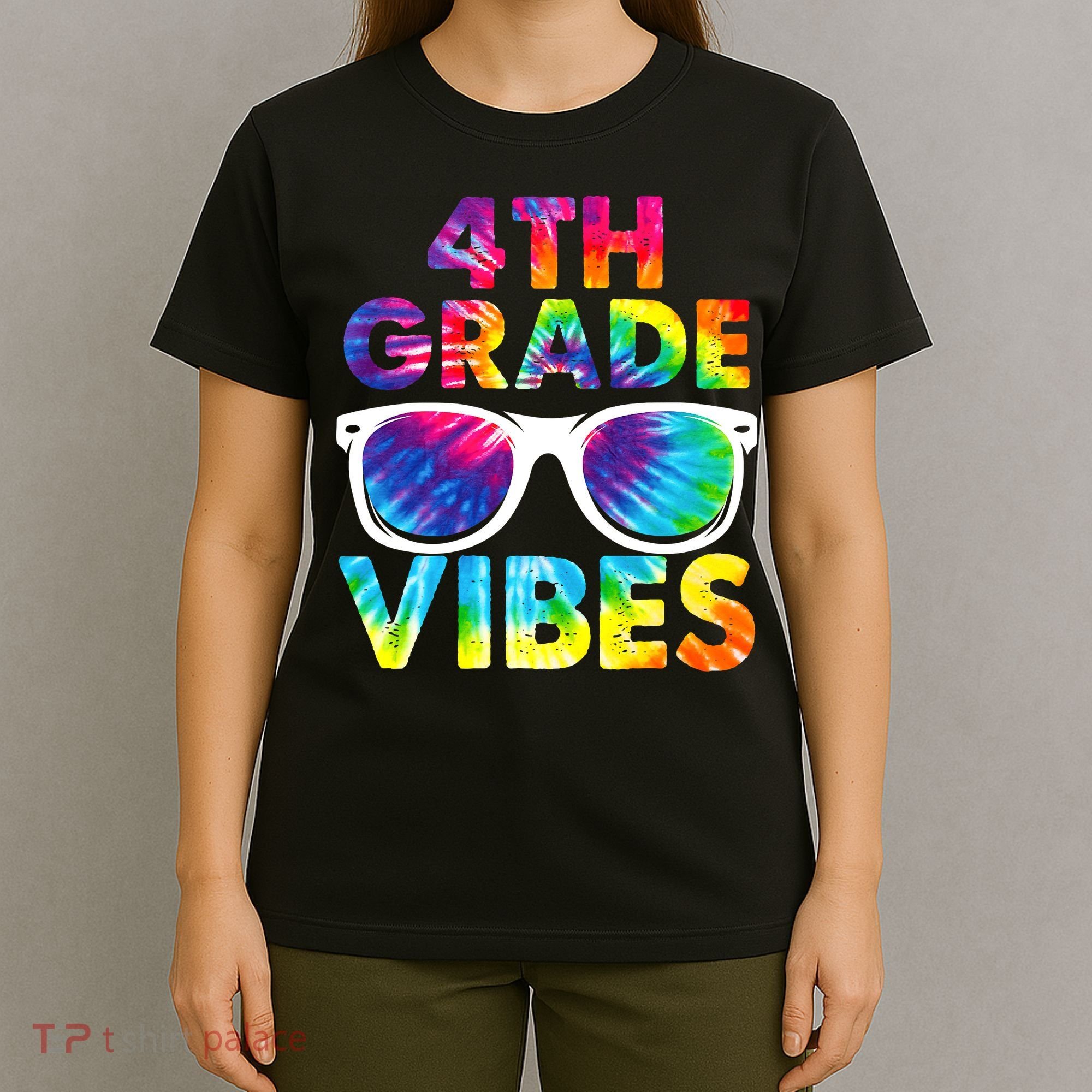 Back To School Funny 4th Grade Vibes First Day Teacher T-Shirt