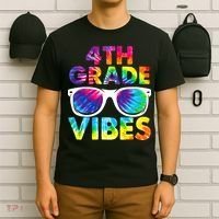 Back To School Funny 4th Grade Vibes First Day Teacher T-Shirt thumb 6