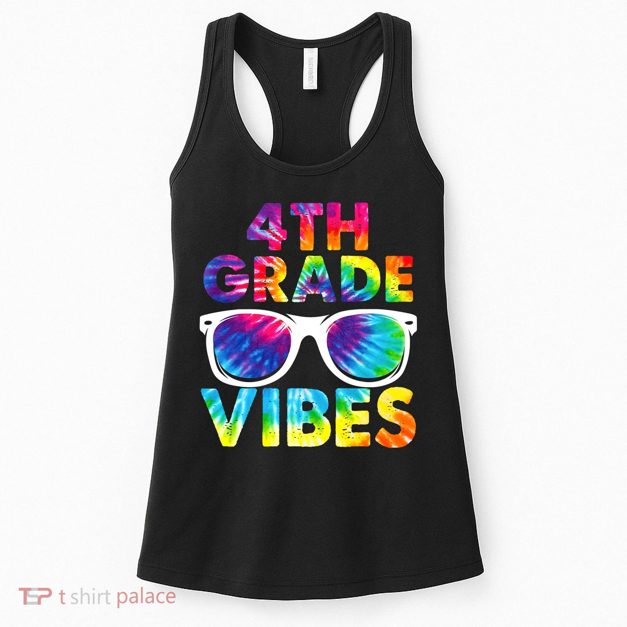 Back To School Funny 4th Grade Vibes First Day Teacher Women's Tank Top