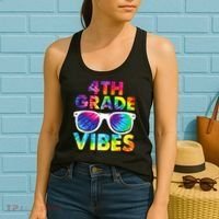 Back To School Funny 4th Grade Vibes First Day Teacher Women's Tank Top thumb 2