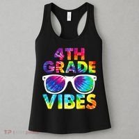 Back To School Funny 4th Grade Vibes First Day Teacher Women's Tank Top thumb 3