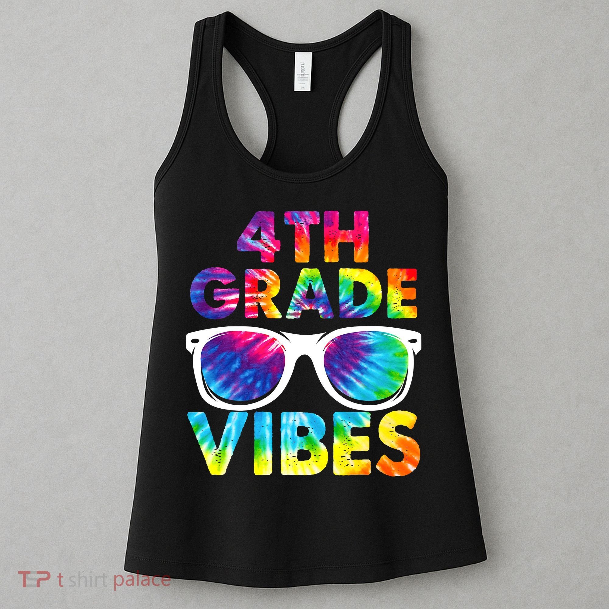 Back To School Funny 4th Grade Vibes First Day Teacher Women's Tank Top