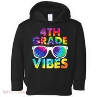 Back To School Funny 4th Grade Vibes First Day Teacher Toddler Hoodie thumb 0