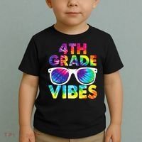 Back To School Funny 4th Grade Vibes First Day Teacher Toddler T-Shirt thumb 2