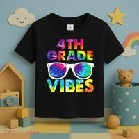 Back To School Funny 4th Grade Vibes First Day Teacher Toddler T-Shirt thumb 3