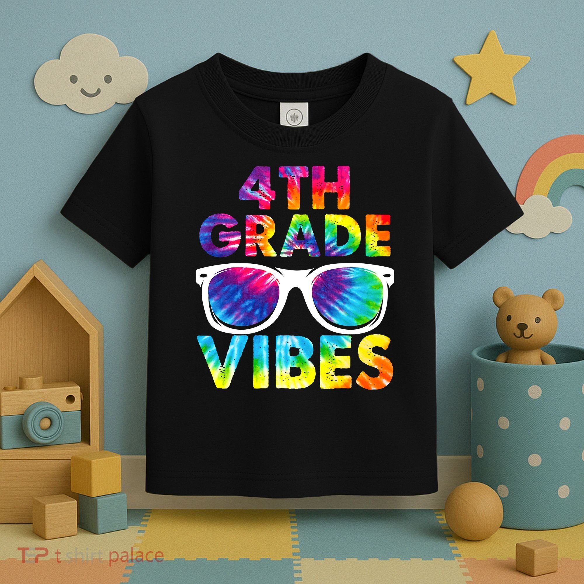 Back To School Funny 4th Grade Vibes First Day Teacher Toddler T-Shirt