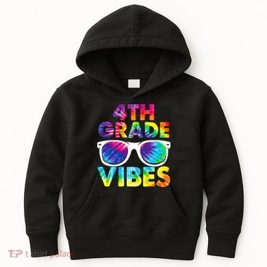 Back To School Funny 4th Grade Vibes First Day Teacher Kids Hoodie
