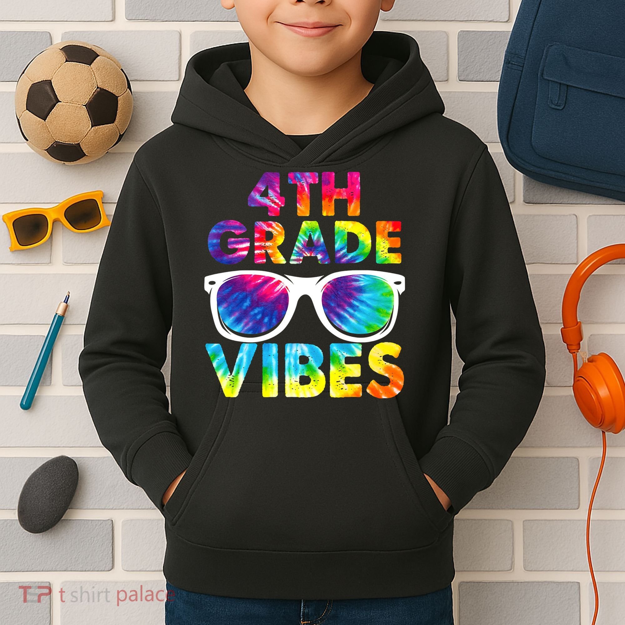 Back To School Funny 4th Grade Vibes First Day Teacher Kids Hoodie