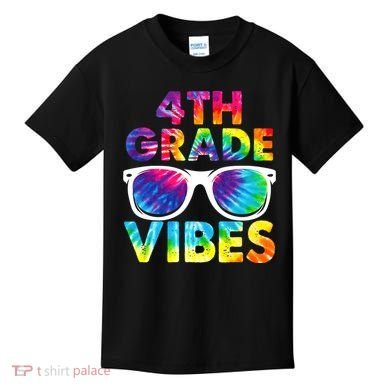 Back To School Funny 4th Grade Vibes First Day Teacher Kids T-Shirt