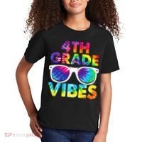 Back To School Funny 4th Grade Vibes First Day Teacher Kids T-Shirt thumb 2