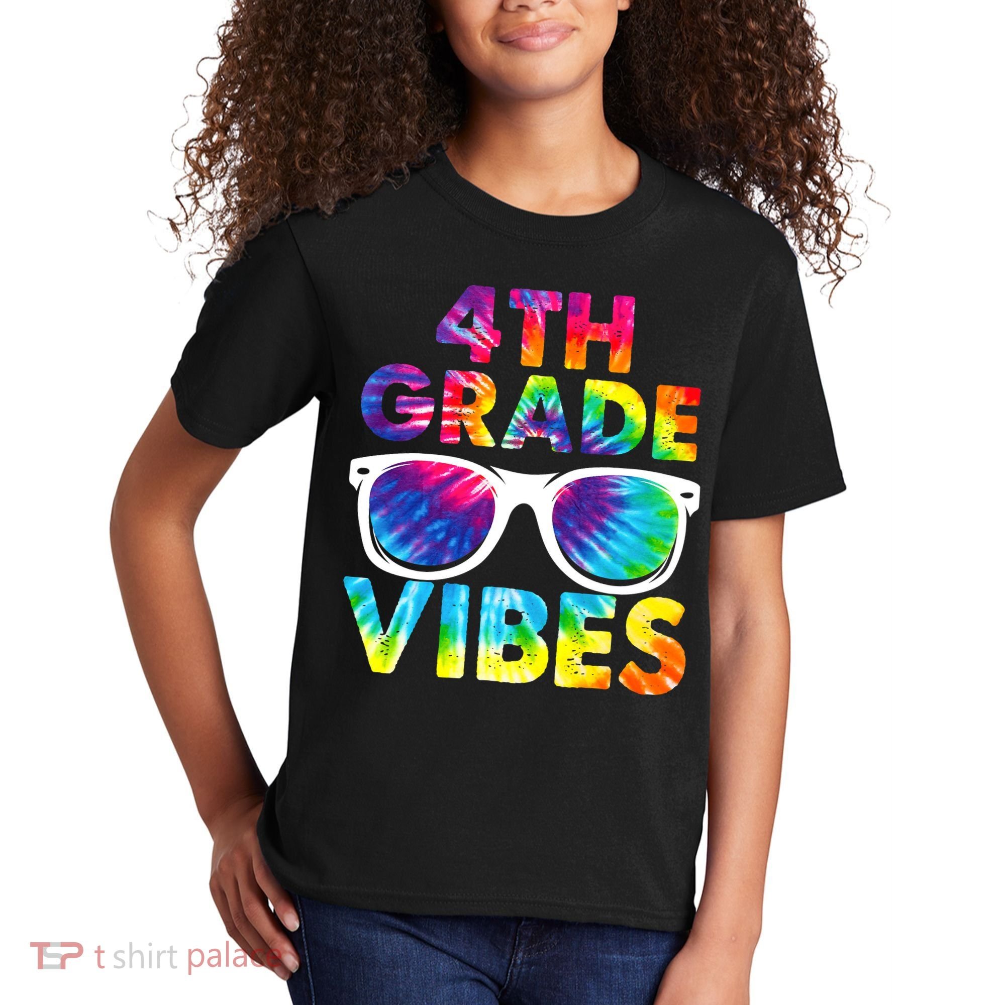 Back To School Funny 4th Grade Vibes First Day Teacher Kids T-Shirt
