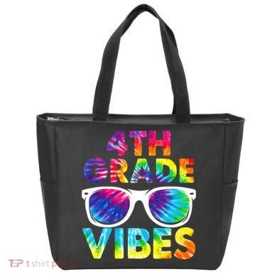 Back To School Funny 4th Grade Vibes First Day Teacher Tote Bag