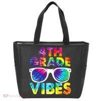 Back To School Funny 4th Grade Vibes First Day Teacher Tote Bag thumb 0