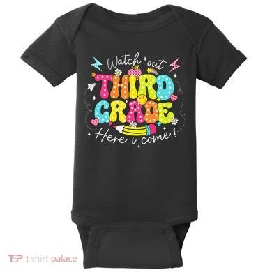 Back To School Watch Out Third Grade Here I Come Pencil Baby Bodysuit