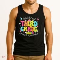Back To School Watch Out Third Grade Here I Come Pencil Tank Top thumb 3