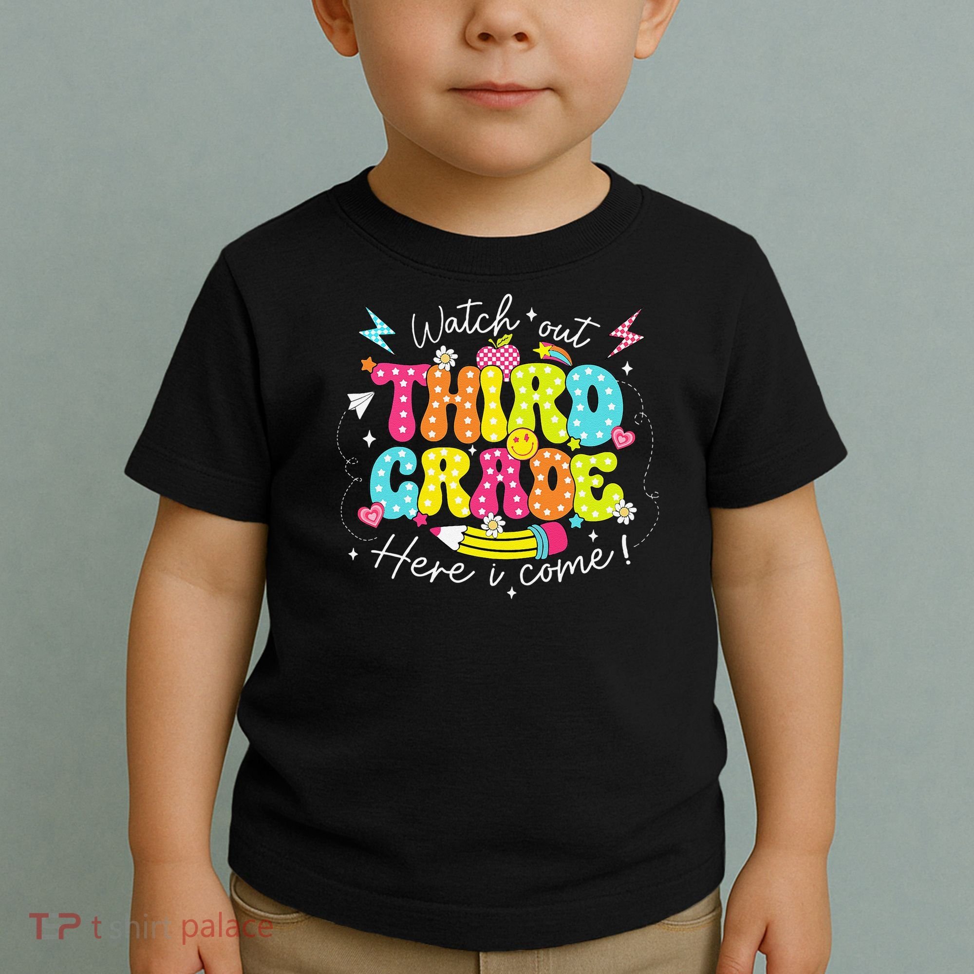 Back To School Watch Out Third Grade Here I Come Pencil Toddler T-Shirt