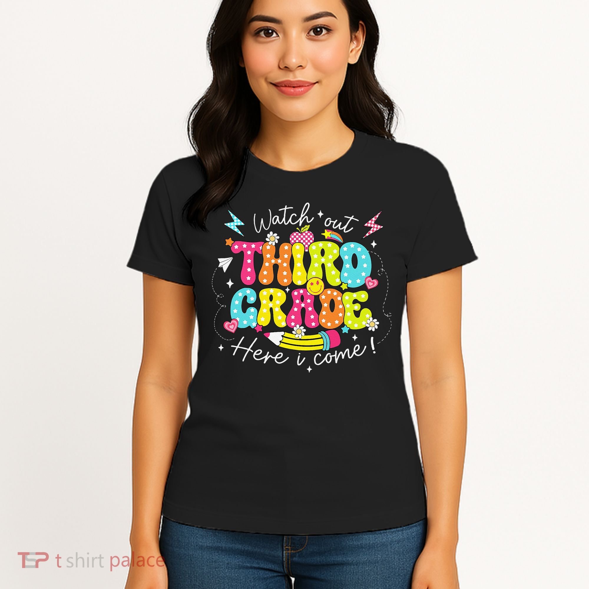 Back To School Watch Out Third Grade Here I Come Pencil Women's T-Shirt